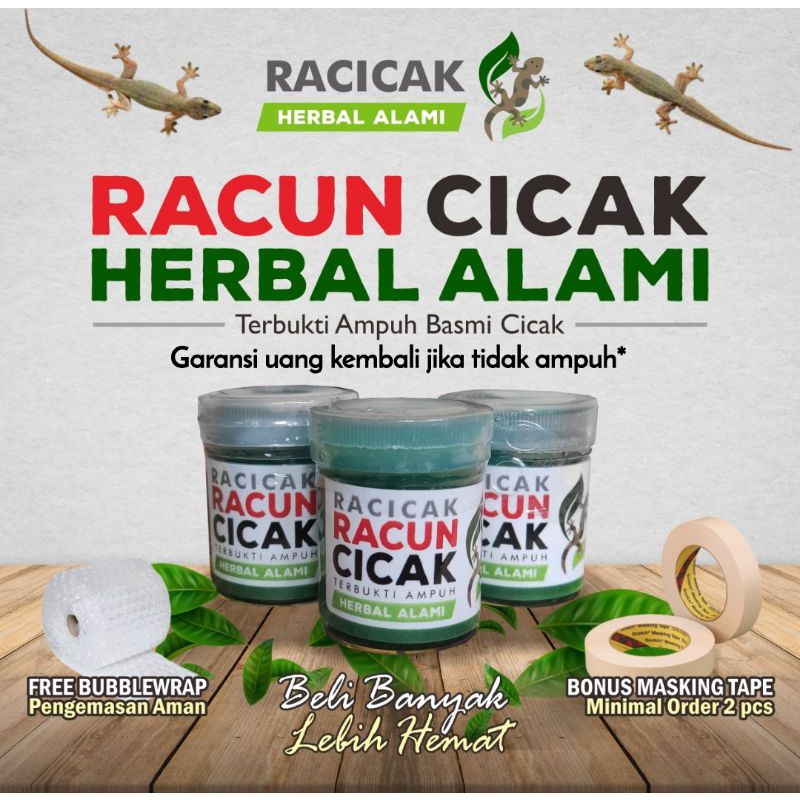 Racicak racun cicak herbal ampuh membasmi cicak kecoa dan tokek racak