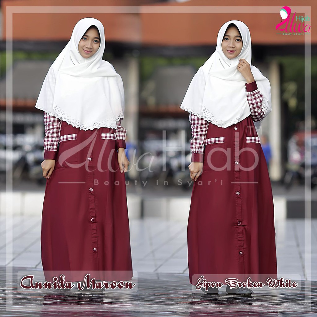 Gamis ANNIDA DRESS Promo Free Jilbab Alwa Hijab