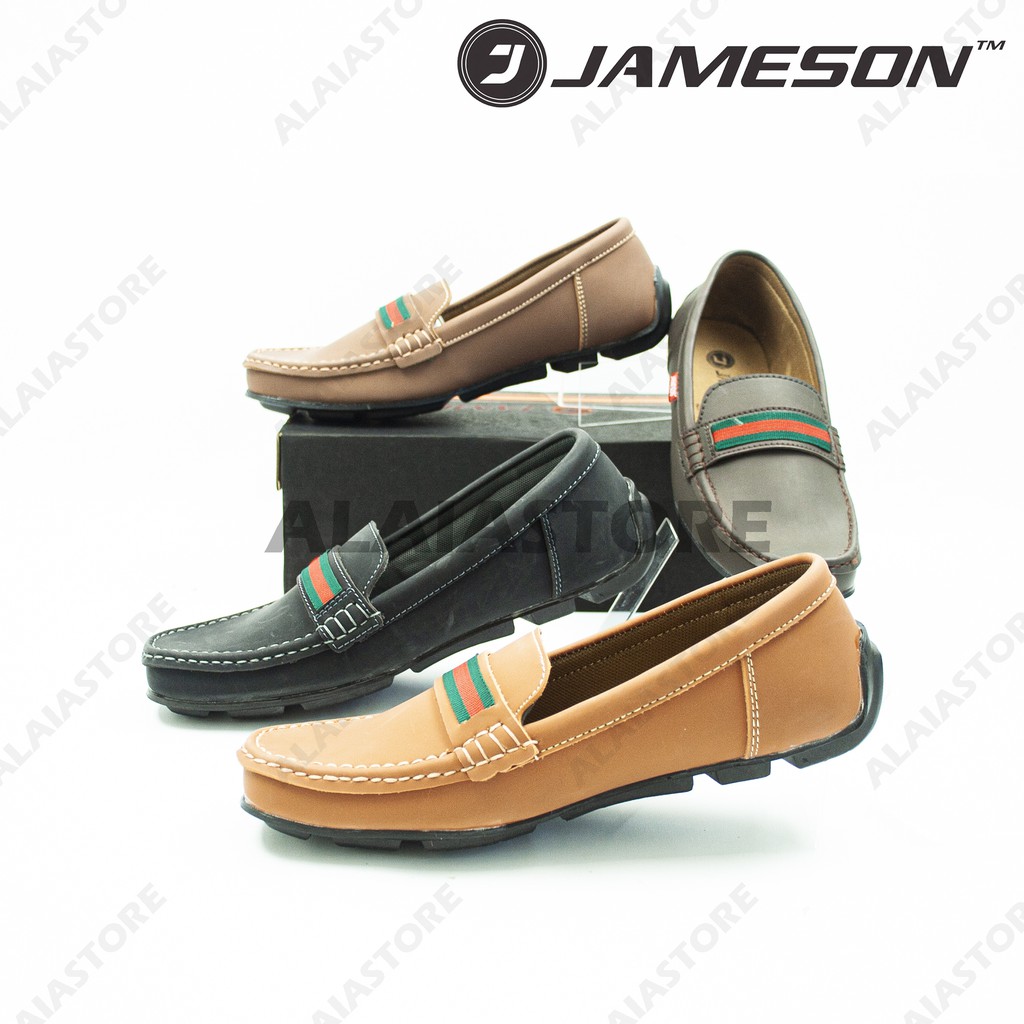 Sepatu loafers casual pria pantofle anti slip Jameson J02 Germany / sepatu formal / sepatu kerja