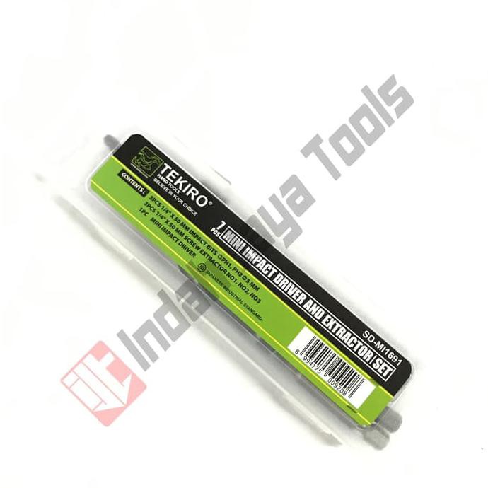 Baru Tekiro Obeng Ketok 7 Pcs Mini Tap Impact Driver Screw Extractor Set Kualitas Baik