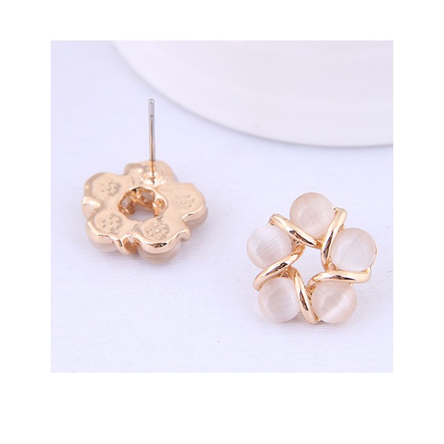 LRC Anting Tusuk Fashion Gold Opal Earrings A58423