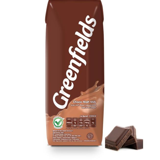 

[KODE BARU 14] Greenfields Choco Malt 250 ml - Multipack isi 6 TERBARU..!!