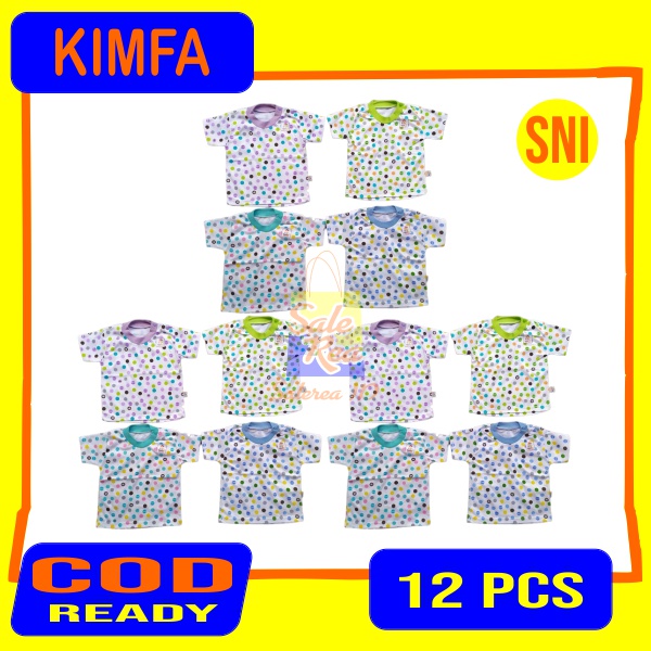 KIMFA Kaos Oblong Pendek Bayi 1 Lusin Motif Polkadot SNI