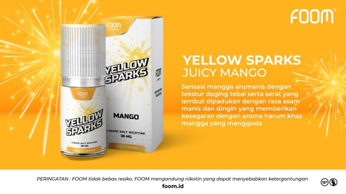 FOOM FRUITY SPARK YELLOW MANGO SALT 30ml liquid vape