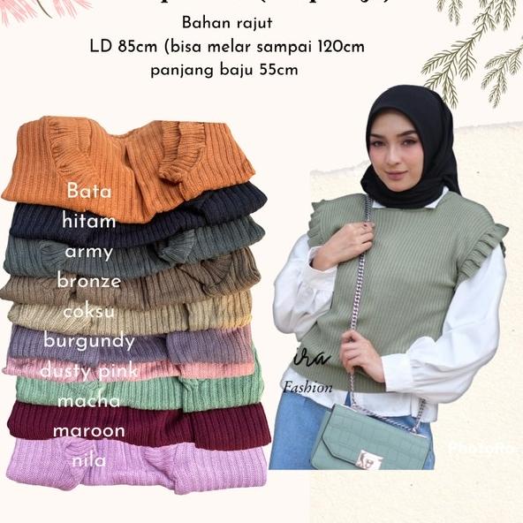 ROMPI RAJUT REMPEL |  ROMPI RAJUT RUFLE | VEST ROMPI RAJUT | OUTHER ROMPI | VEST RAJUT | BAJU RAJUT 