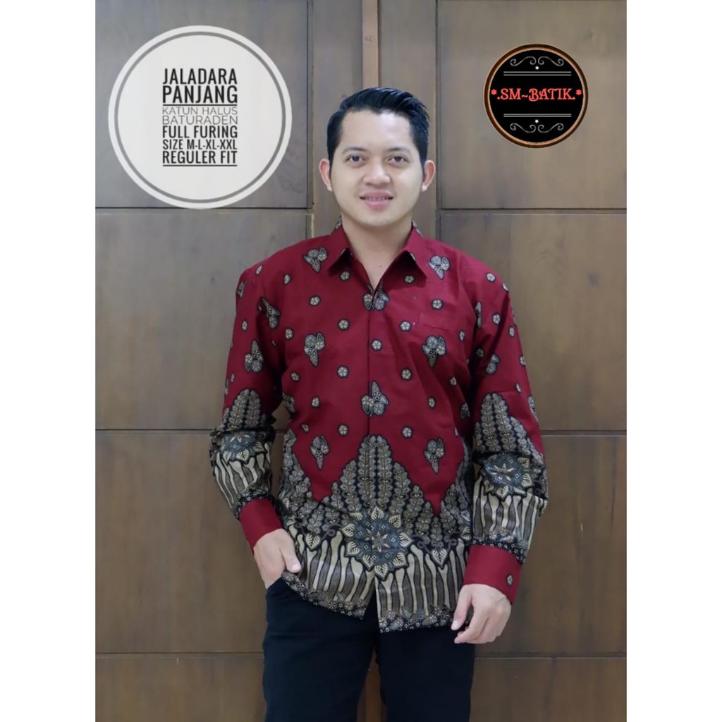 JALADARA PAJANG Kemeja Batik Pria Full Furing Katun Sragenan ORI MARTOWIRO