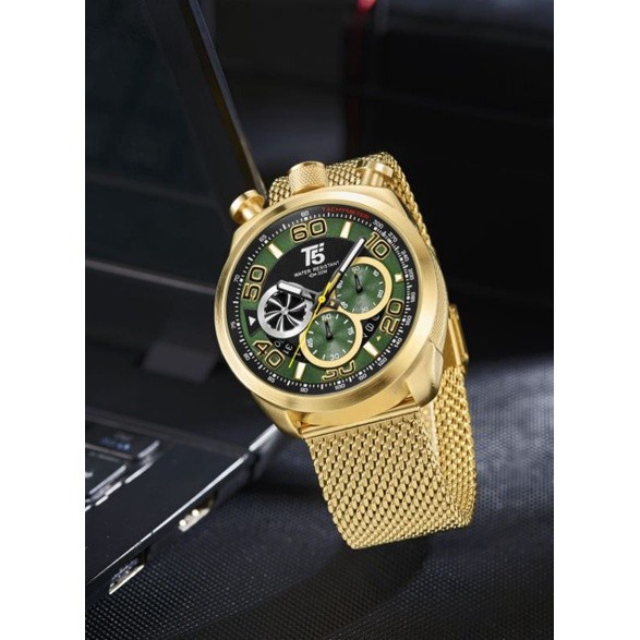 Sale Jam Tangan T5 H3748 - H 3748 Quartz Strap Stainless Jam Tangan Pria Recommended Best Quality Ga