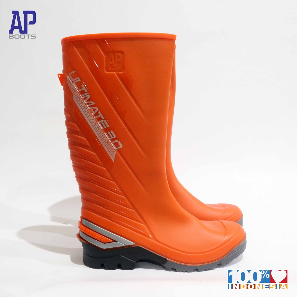 AP 2015 ULTIMATE ORANGE 39-43 - SEPATU BOOT SAFETY KARET -  AP BOOTS