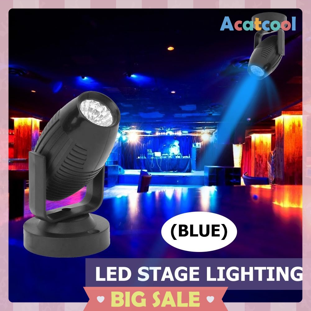 LED Stage Spotlight 85-265V 360 Degree KTV Bar Party Spot Lamp Black Shell