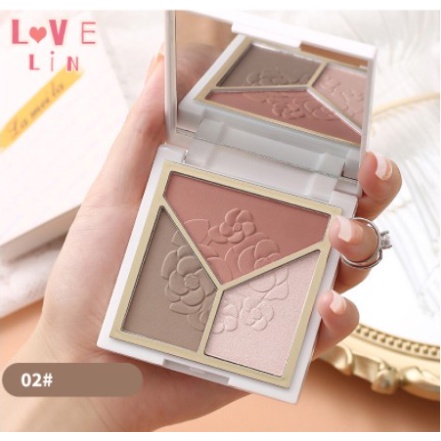 Lameila Pallete Eyeshadow Pallete 3 Warna Highlight 3D Tahan Lama LS 5097