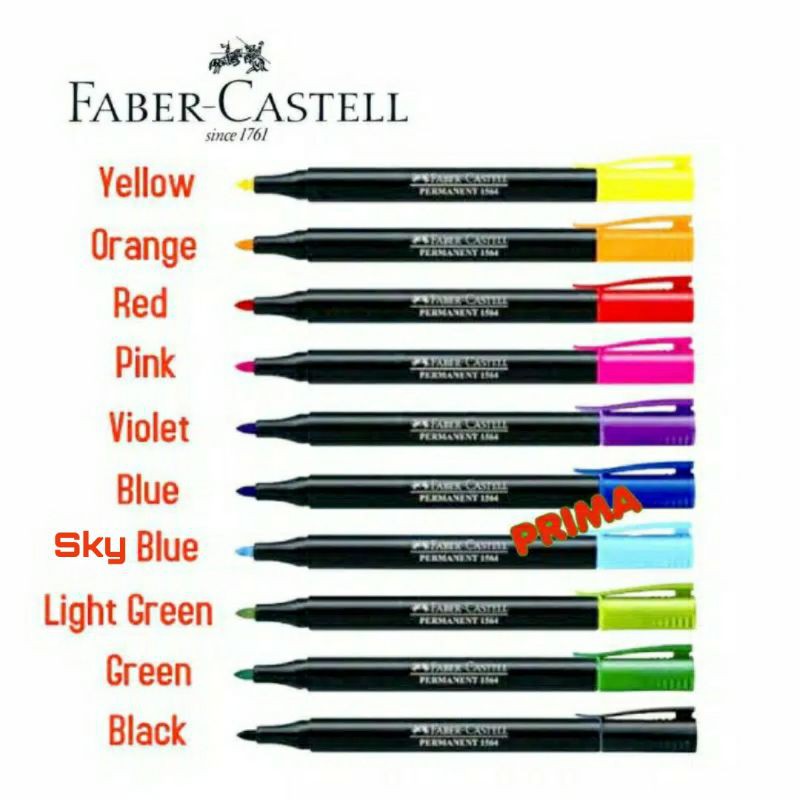

SPIDOL PERMANEN FABER CASTELL 1564 (ALL COLOUR)