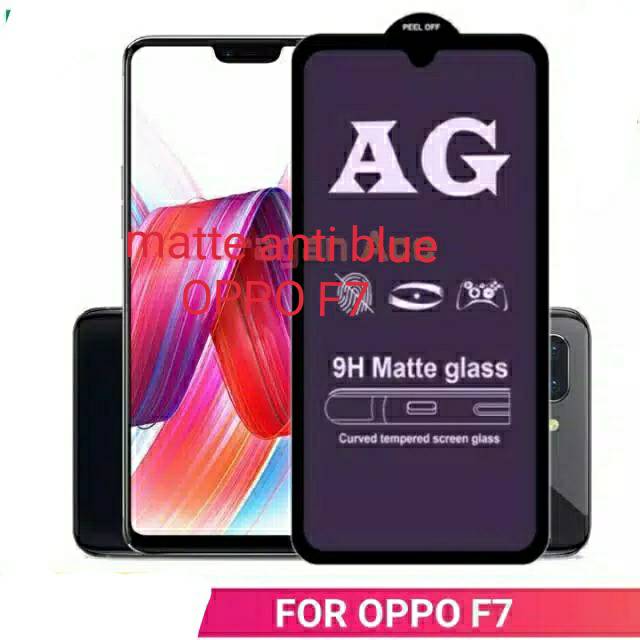 tempered glass Opp F7 A3S A1K A92 A52 F11 pro matte glass anti gores kaca fullayar