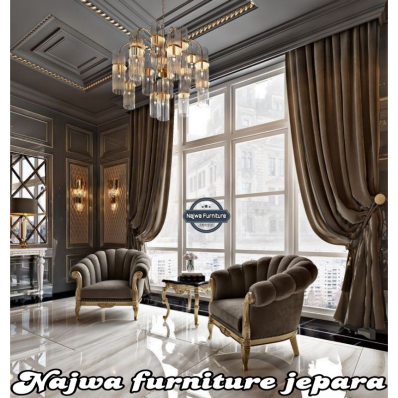 SET KURSI SOFA TAMU KURSI CLASIC KURSI KERANG MODERN