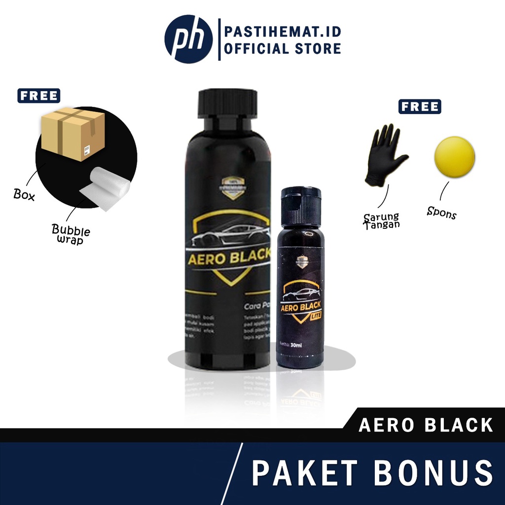 (PAKET BONUS) Penghitam Body Kendaraan Kusam AERO BLACK ORIGINAL Free Lite