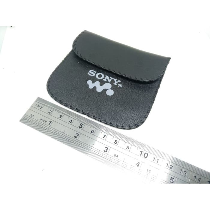 Sony Leather Earphone Pouch Tempat Accessories