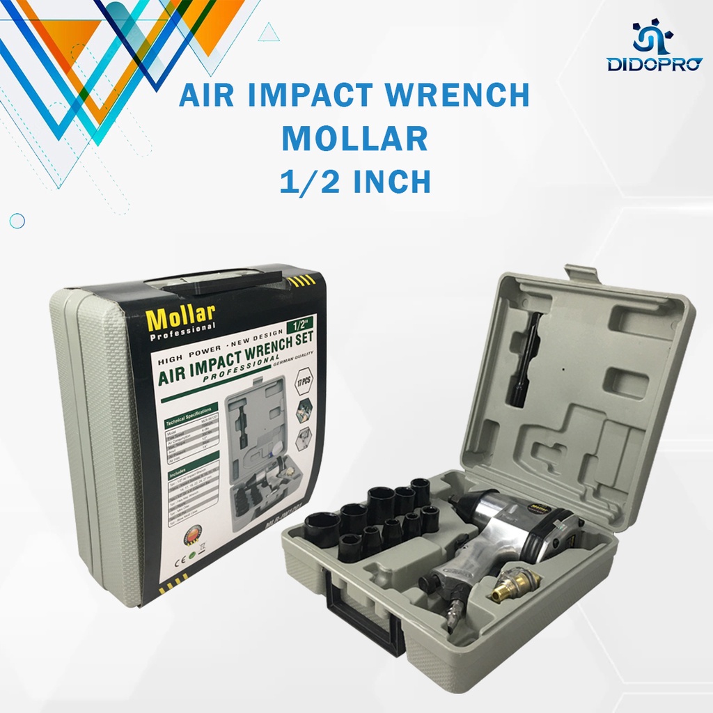 Mollar Air Impact 1/2 Inch Alat Pembuka Ban Motor Mobil