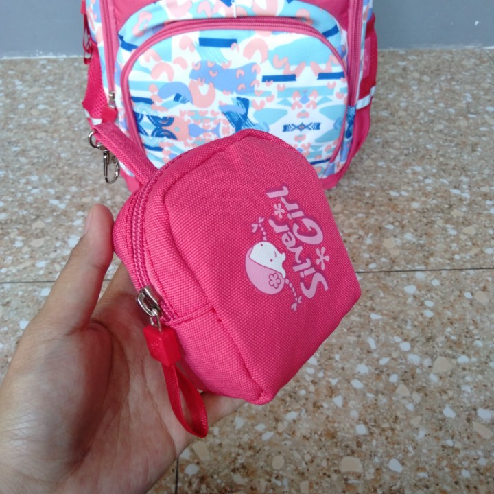 Tas Ransel Sekolah Silver Girl Original Cashew38