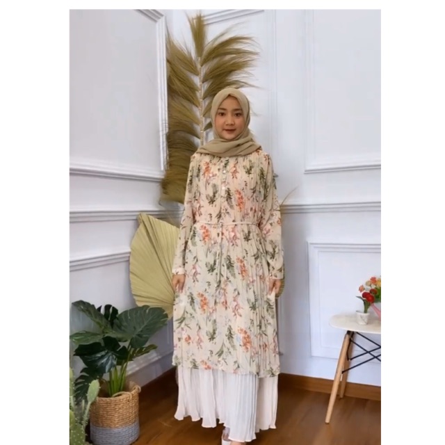 Dress Selena Import Bangkok Mewah Premium Stylish Plisket Baju Kondangan Baju Pesta termurah ori