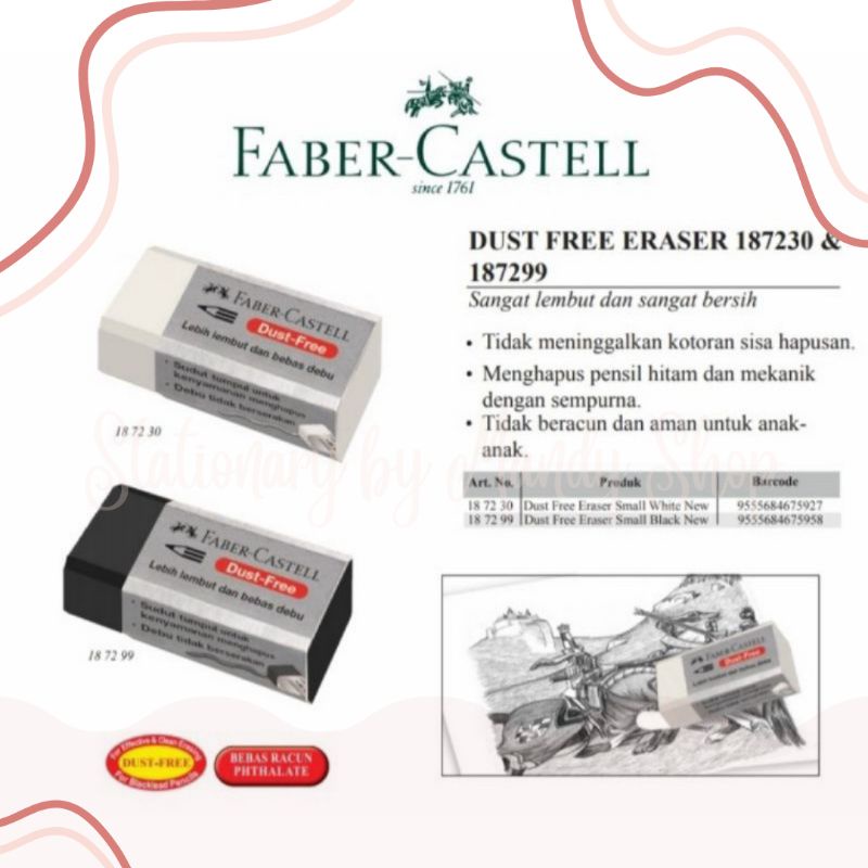 

Penghapus // Setip Faber Castell // Eraser Faber Castell White 187230