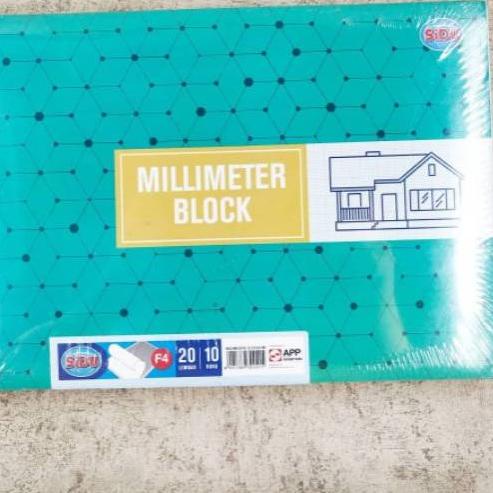 

Murah SIDU Millimetre Block F4 & A3 Buku Milimeter Blok Folio Sinar Dunia Graph Paper Pad Sinar Duni
