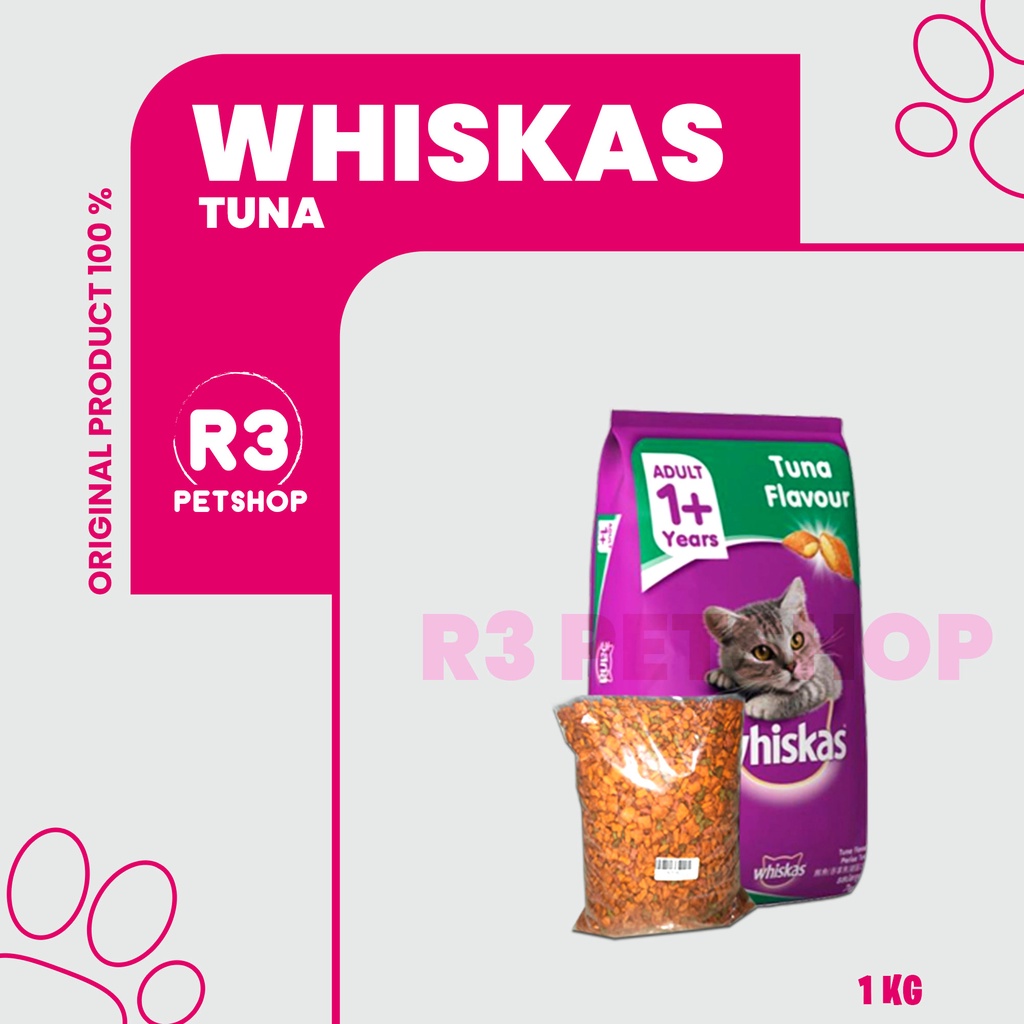 Makanan Kucing kering WHISKAS 1kg All Varian