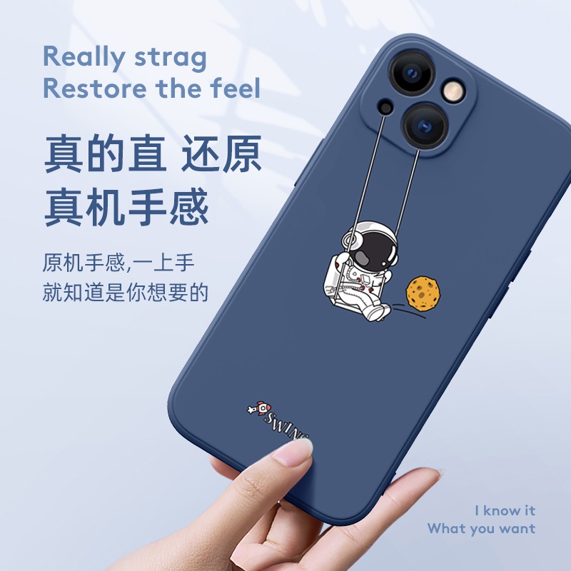 Soft Case Hp Gambar Astronot Bahan Silikon Untuk Iphone 12 / 11promax / X / Xs Max / Xr / 7 / 8plus / Se2020