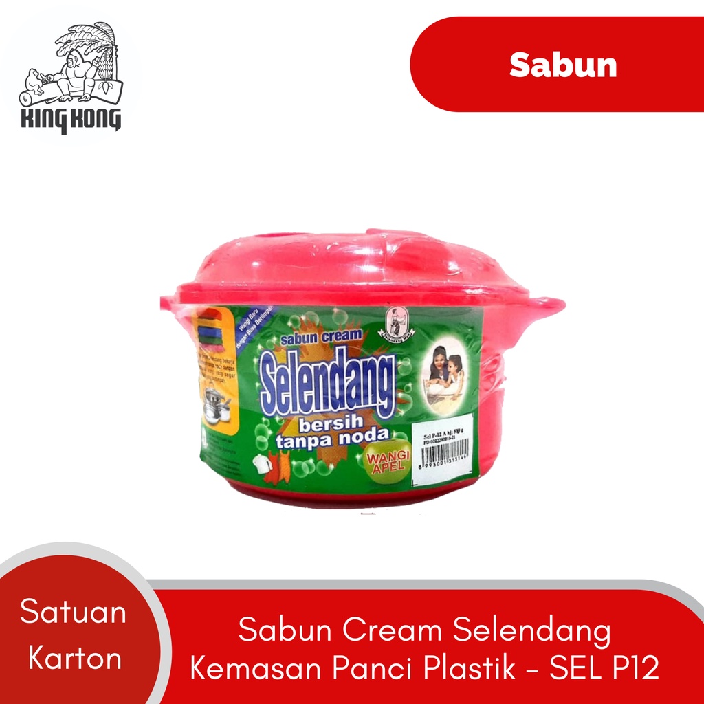 Sabun Cream Selendang Kemasan Panci Plastik SEL P12 dijual per Karton