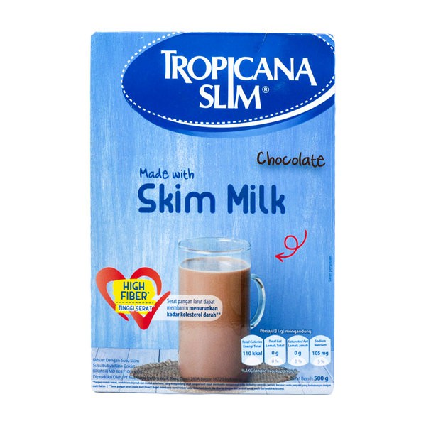 

TROPICANA SLIM Skim Milk Chocolate 500gr Susu Bubuk Rasa Cokelat