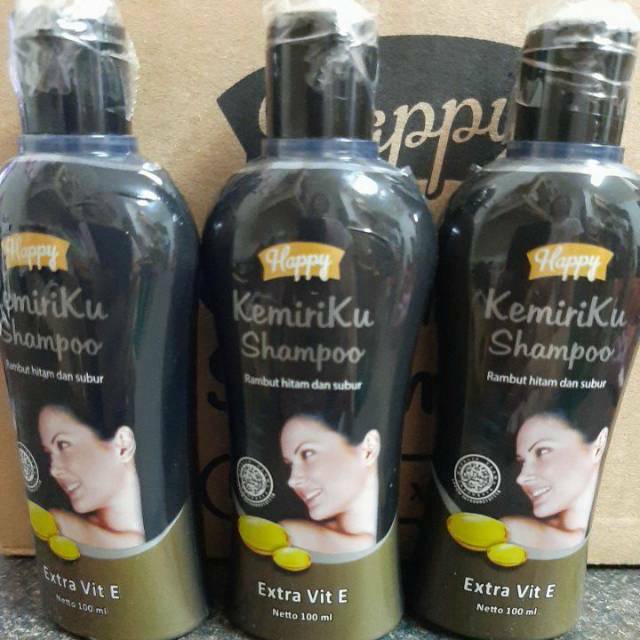 (COD) PENGHITAM RAMBUT, HAPPY KEMIRIKU SHAMPOO-Sampo-Shampo Kemiri Happy Asli