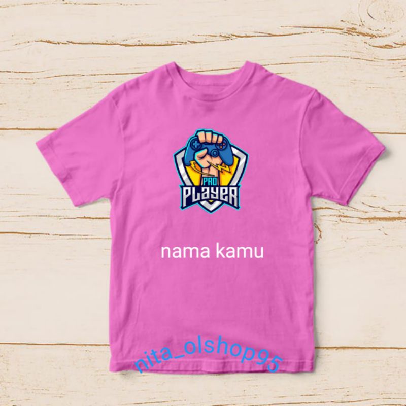 baju gaming pro player baju anak karakter baju logo