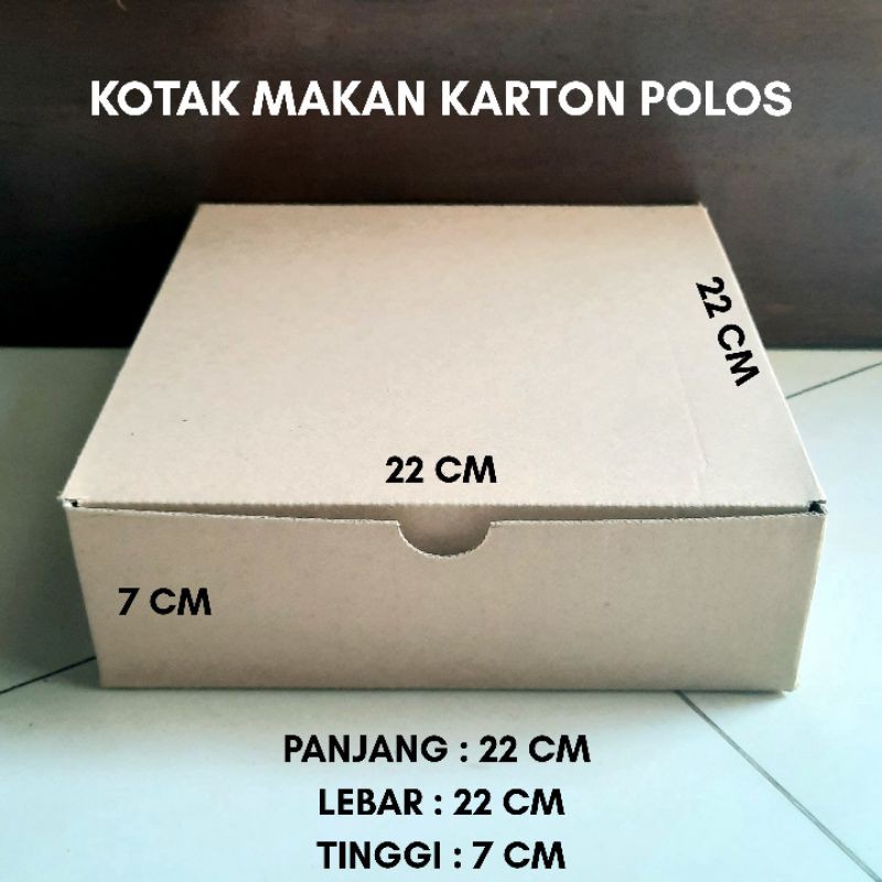 

Kotak Makan Kardus / Karton Polos Multipurpose Box / Kotak Roti SIZE 22