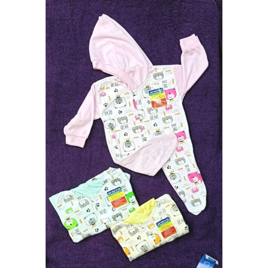 Jumper bayi Motif Bergambar isi 3 murah 0- 6 Bulan Newborn Jumpsuit bayi baru lahir Baju Tidur Bayi