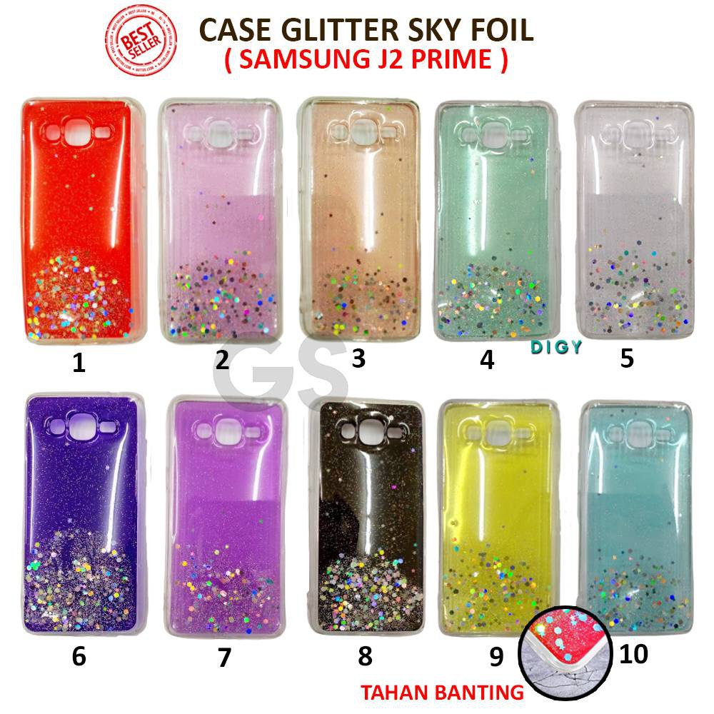 Case Import SAMSUNG A01 A02S A11/M11 A12 A22 A32 A7 2018 Sparkly Silver Foil Starry Sky Soft Case