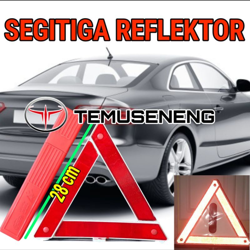 Segitiga Pengaman Mobil Di Jalan Mogok Reflektor Pantul Darurat Tanda Emergency Triangle Red Reflecktor