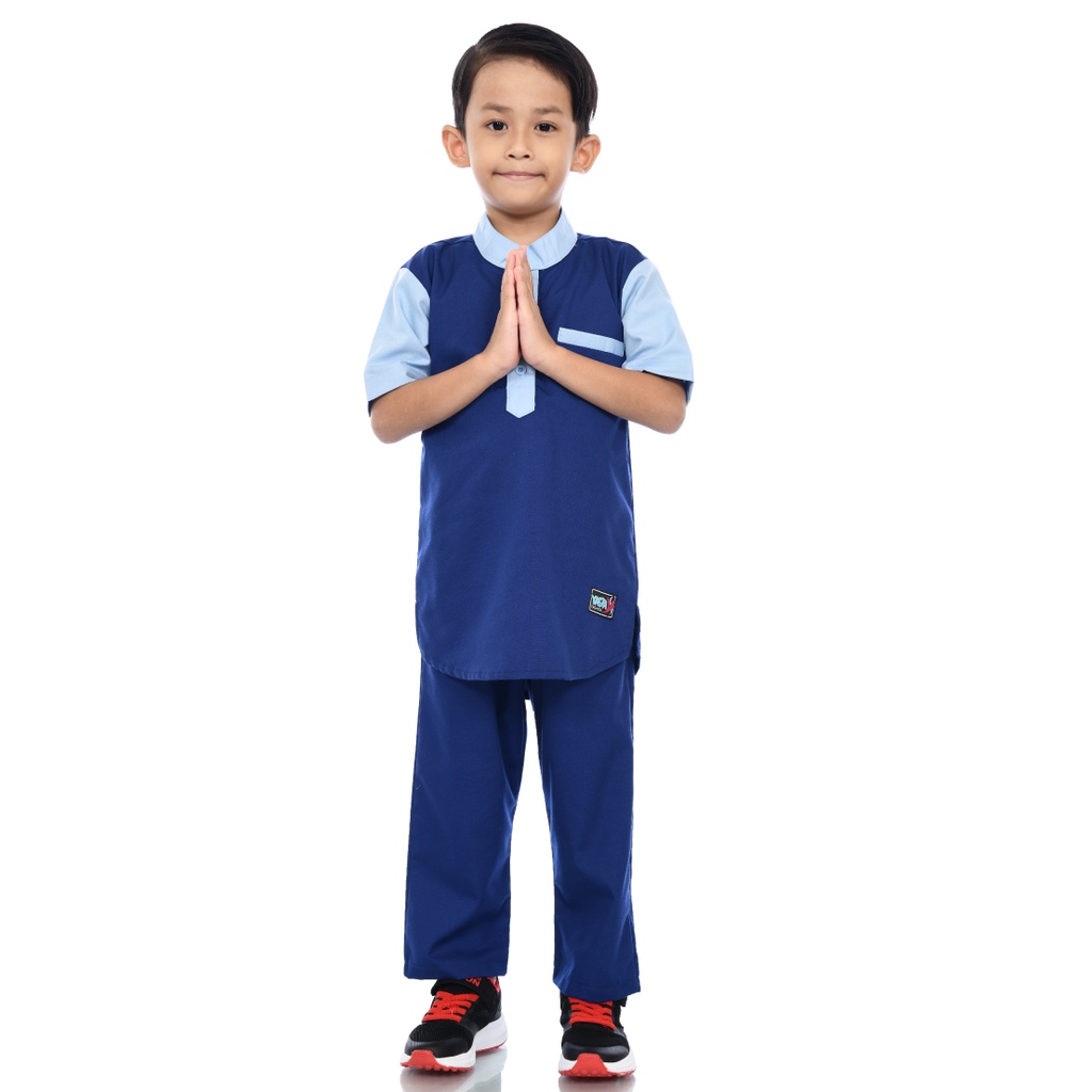 Baju Setelan Koko Anak Laki Laki Warna Biru | Yasta Fashion