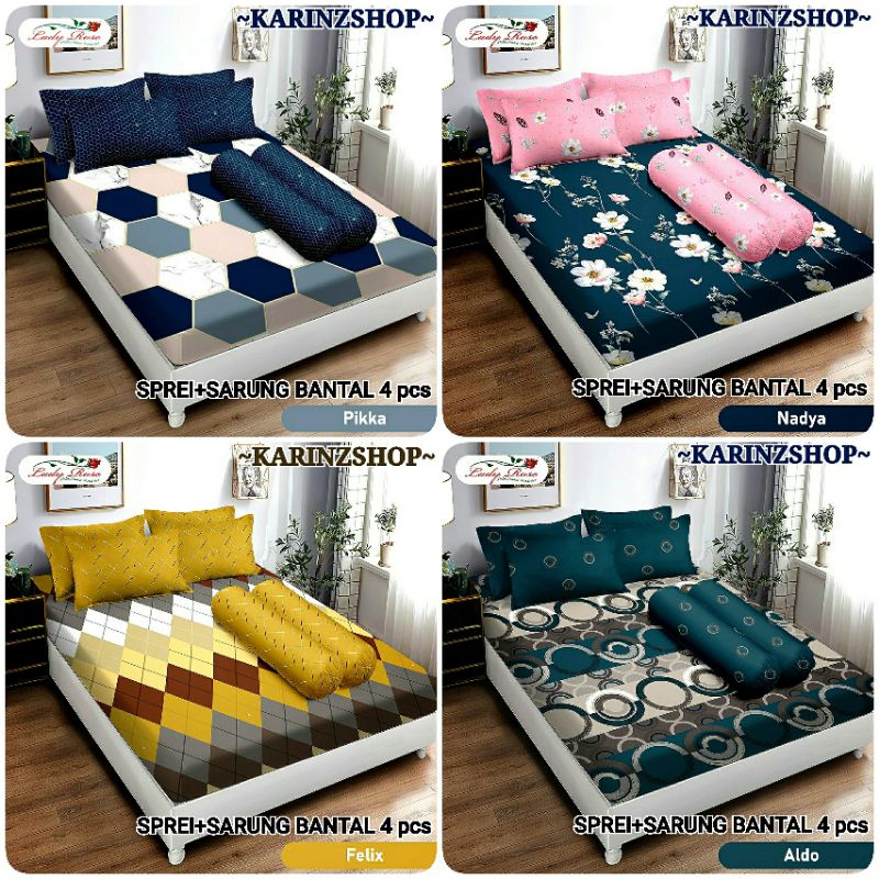 Sprei Lady Rose King B4 180 Sarung Bantal 4 (PIKKA/FELIX/NADYA/ALDO)