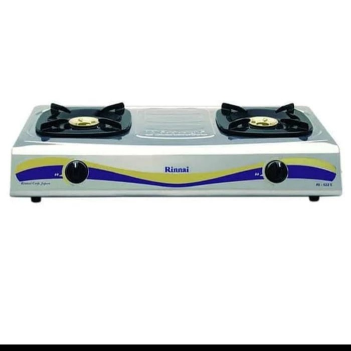 kompor gas 2 tungku rinnai ri 522e stenlis