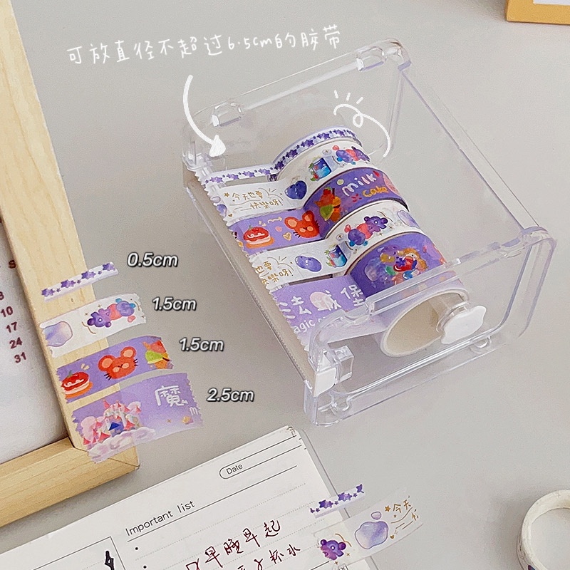 

[NIQNIQ] Multiple Washi Tape Cutter Dispenser Tape Washi Masking Kotak Tempat - ST511