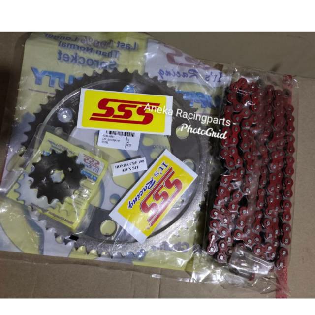 Gir set crf sss / gear set crf sss rantai merah