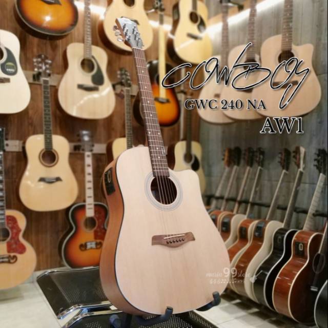 Gitar Cowboy Akustik elektrik Tuner Dluxe