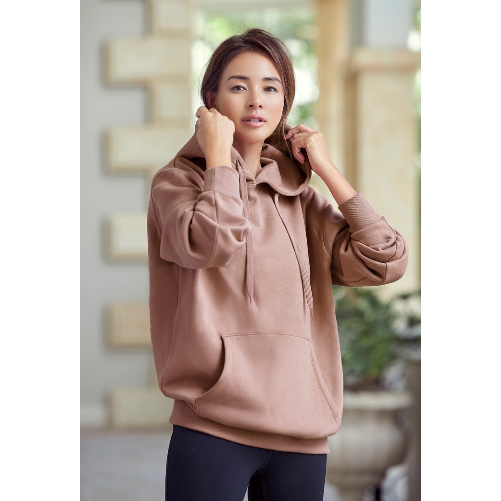 Hoodie Wanita Oversize Sweater Polos Wanita Pria Unisex Beige Cream Khaki Jumper Ukuran M L XL XXL XXXL Jumbo Dan Big Size Lina Muslim Gallery-MOCCA