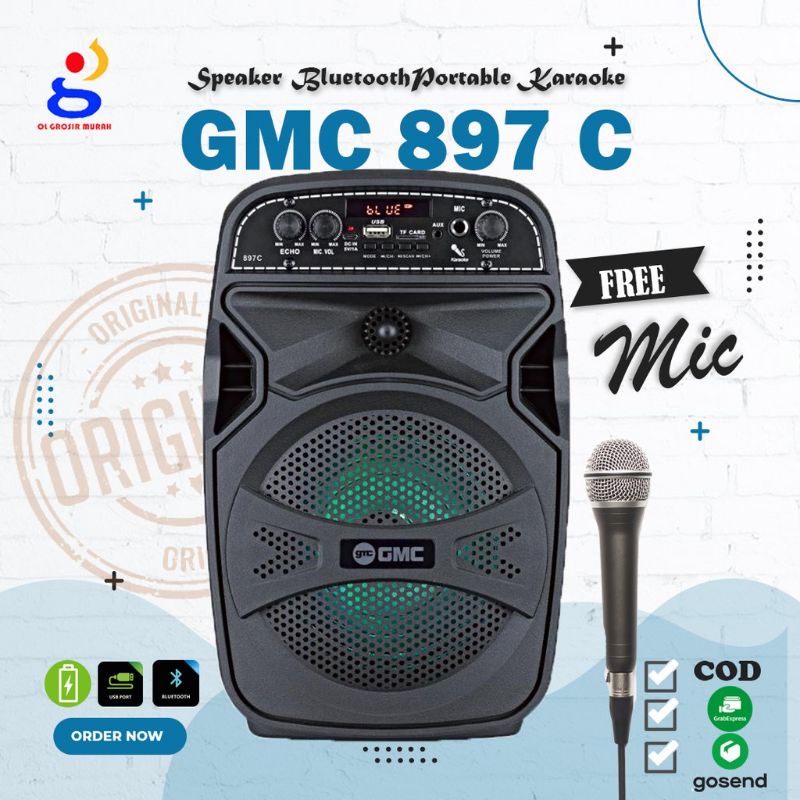 Speaker Meeting GMC 897C Bluetooth,Portable free micropone
