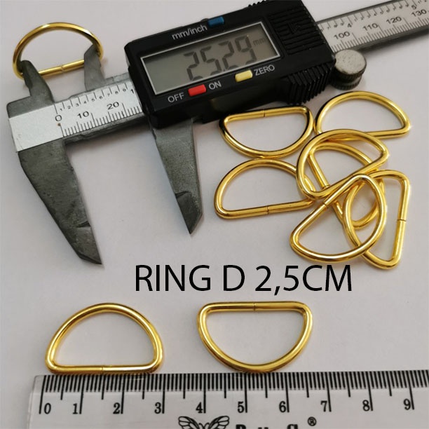 RING D 2,5 CM TIPIS WARNA GOLD HARGA PER 100PCS