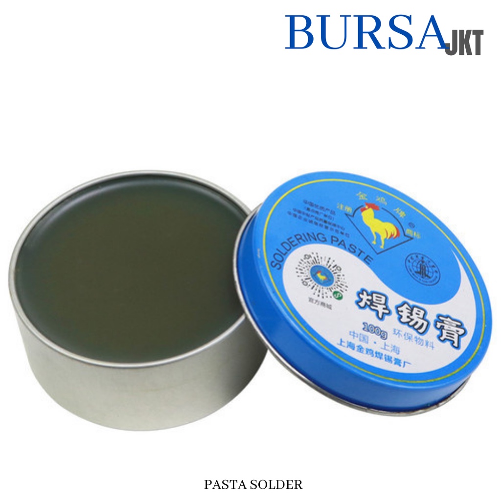 PASTA SOLDER BEBAS TIMAH MINYAK SOLDERING PASTE FLUX ROSIN KOTAK BIRU 100 G