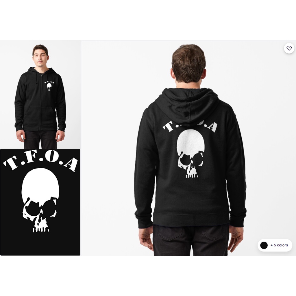 JAKET HOODIE ZIPPER TFOA / THE FRONT OF ARMAMENT SKULL