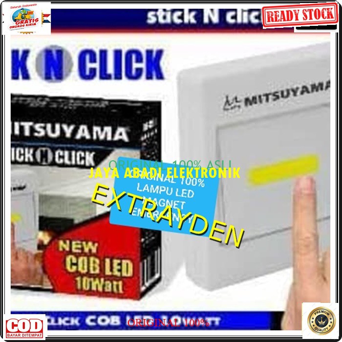 G213 MITSUYAMA LAMPU LED EMERGENCY RUMAH MAGNET DINDING WALL TEMBOK TEMPEL PUTOH COB 10 WAT MAGNETIK TERANG SAKLAR SINAR CAHAYA LAMP SENTUH PORTABLE ADA MAGNET UNTUK NEMPEL DI BESI
