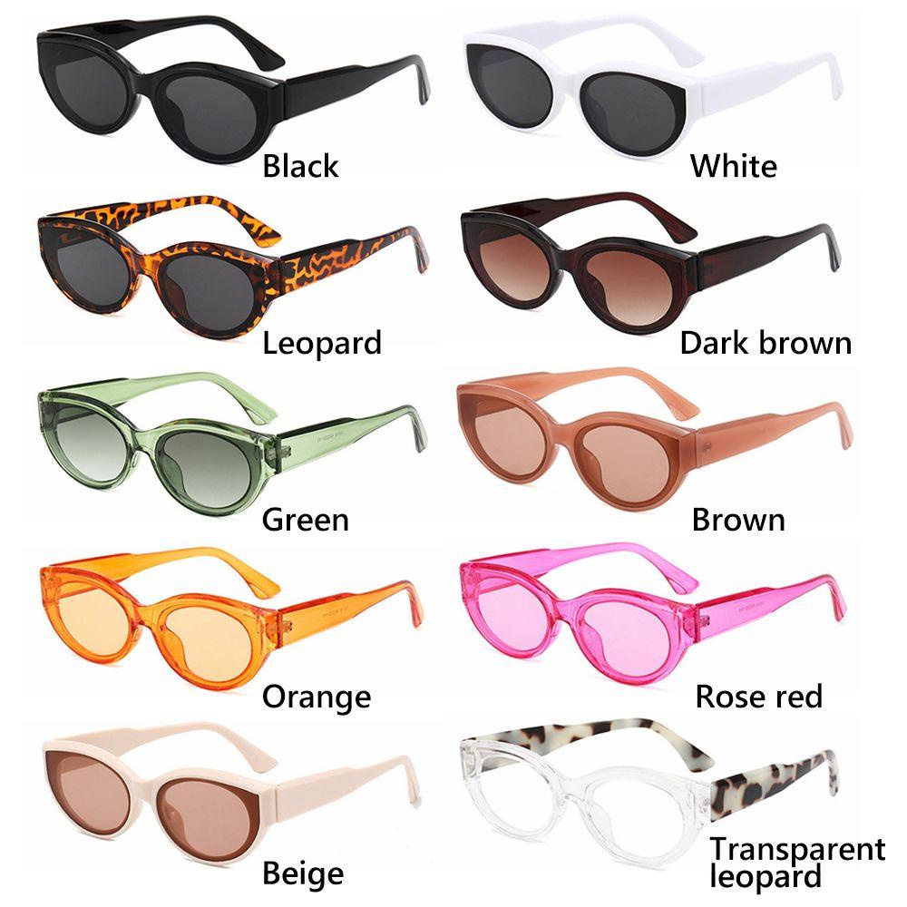 Lily Kacamata Oval Retro Untuk Wanita Dan Pria Perlindungan UV Vintage Bingkai Kecil