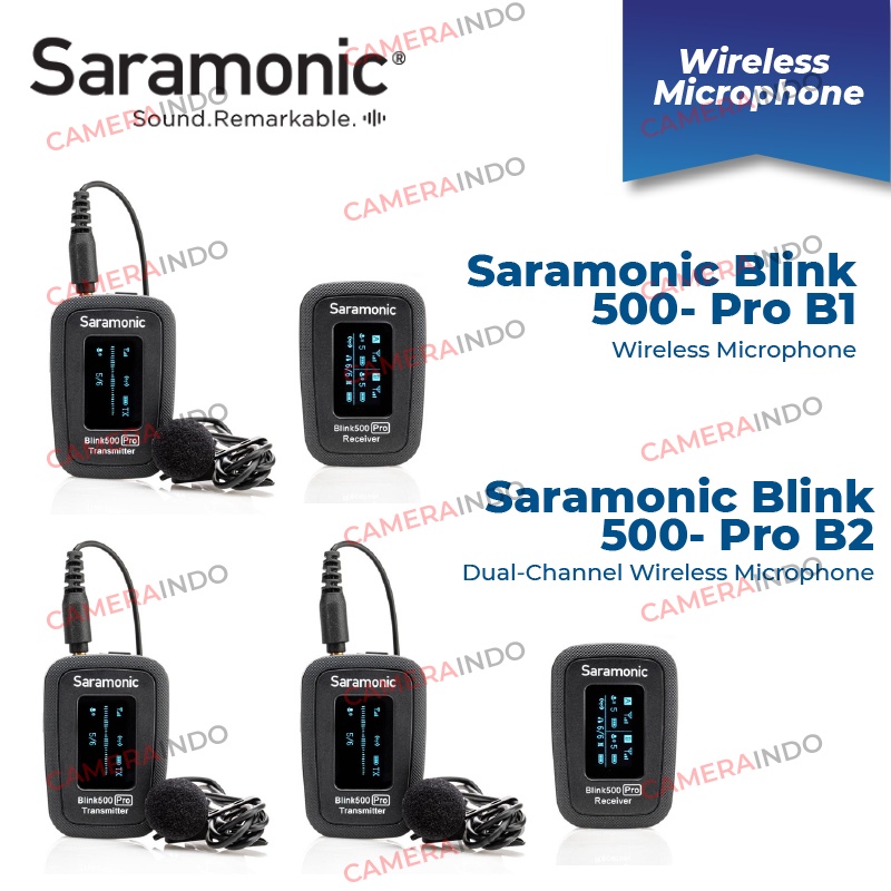 Mic Saramonic Blink 500 PRO B2 B1 Dual Channel Wireless Mic Vlog