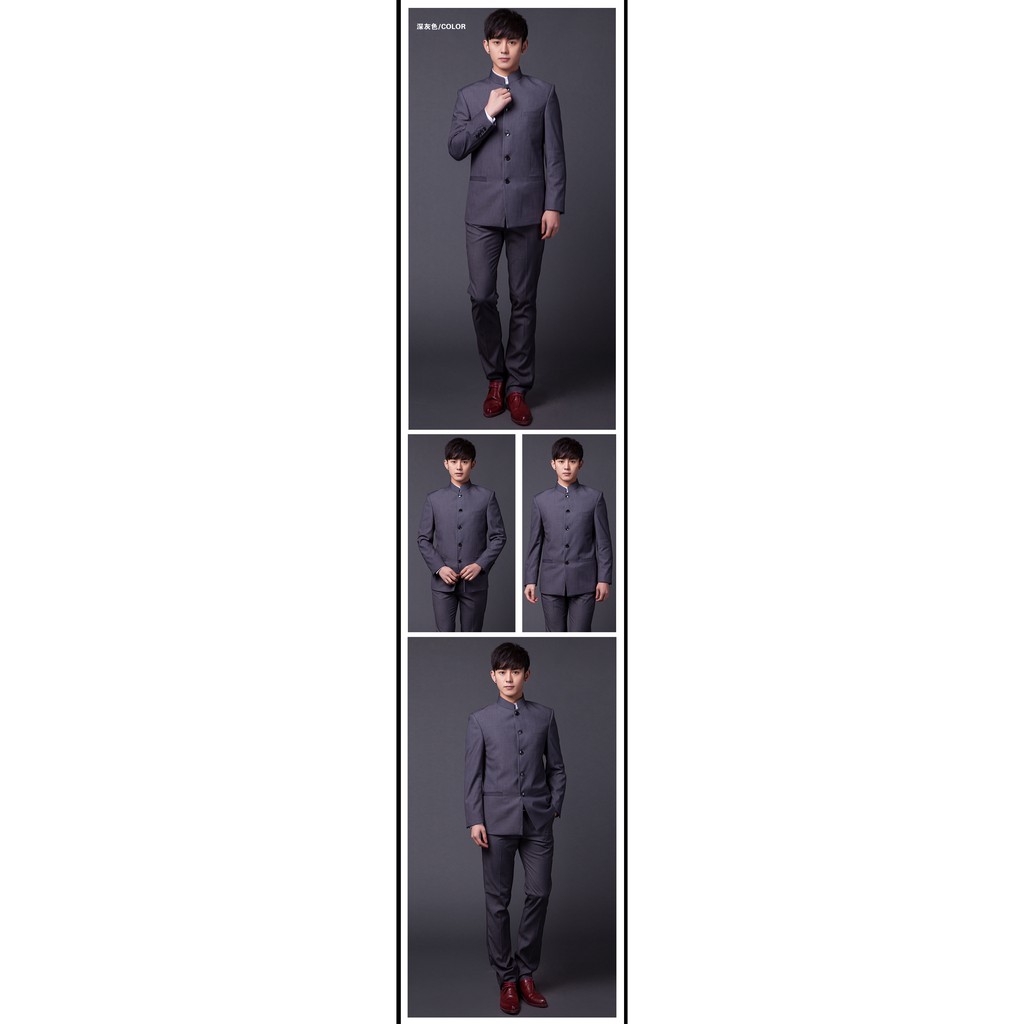 SETELAN BLAZER PRIA SLIMFIT NEW KIYOSHI DARK GREY 2IN1 INCLUDE CELANA BAHAN HIGH TWIST LEBIH HEMAT