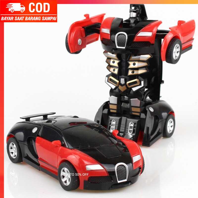 (100% BARANG ORI) Mainan Mobil Inertia Collision Action Figure Transformer - 2016-5A